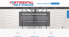 Desktop Screenshot of continentalselfstorage.com