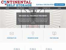 Tablet Screenshot of continentalselfstorage.com